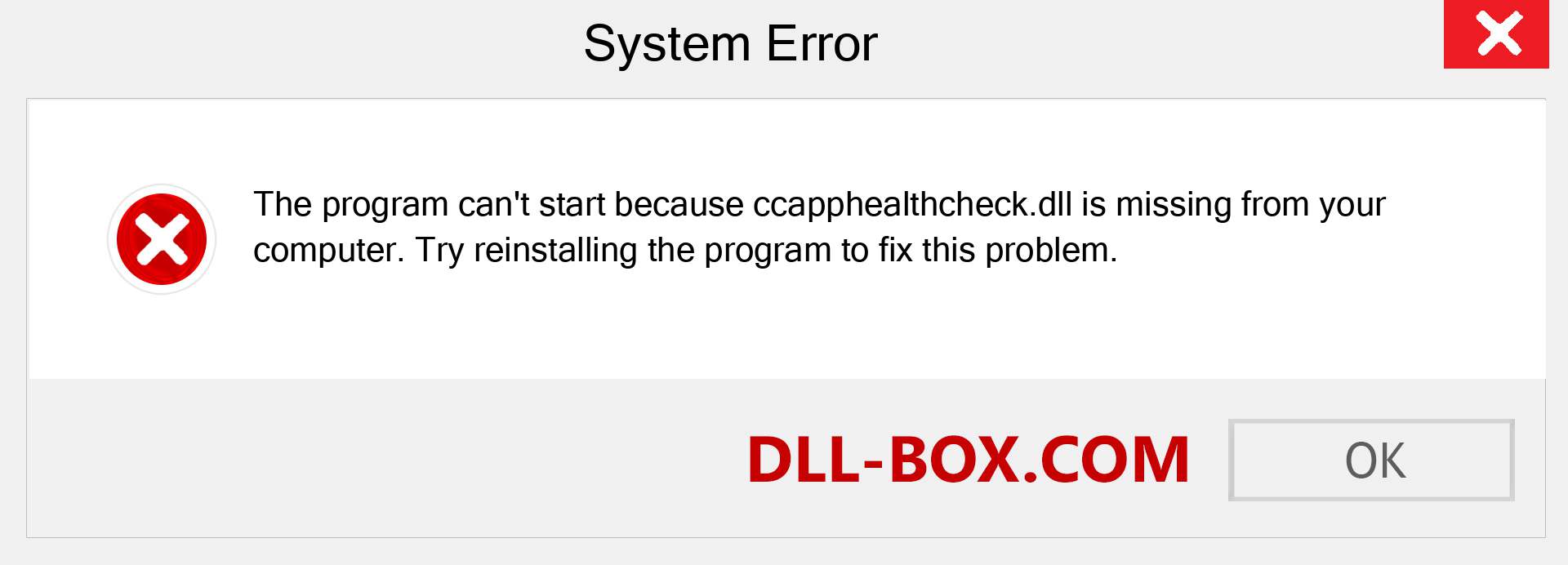  ccapphealthcheck.dll file is missing?. Download for Windows 7, 8, 10 - Fix  ccapphealthcheck dll Missing Error on Windows, photos, images